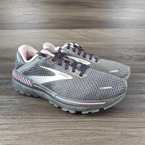 Brooks Adrenaline 22 GTS Rose Gray Shoes Sneakers 1203531B015 - Women's Size 10 - Picture 3 of 16